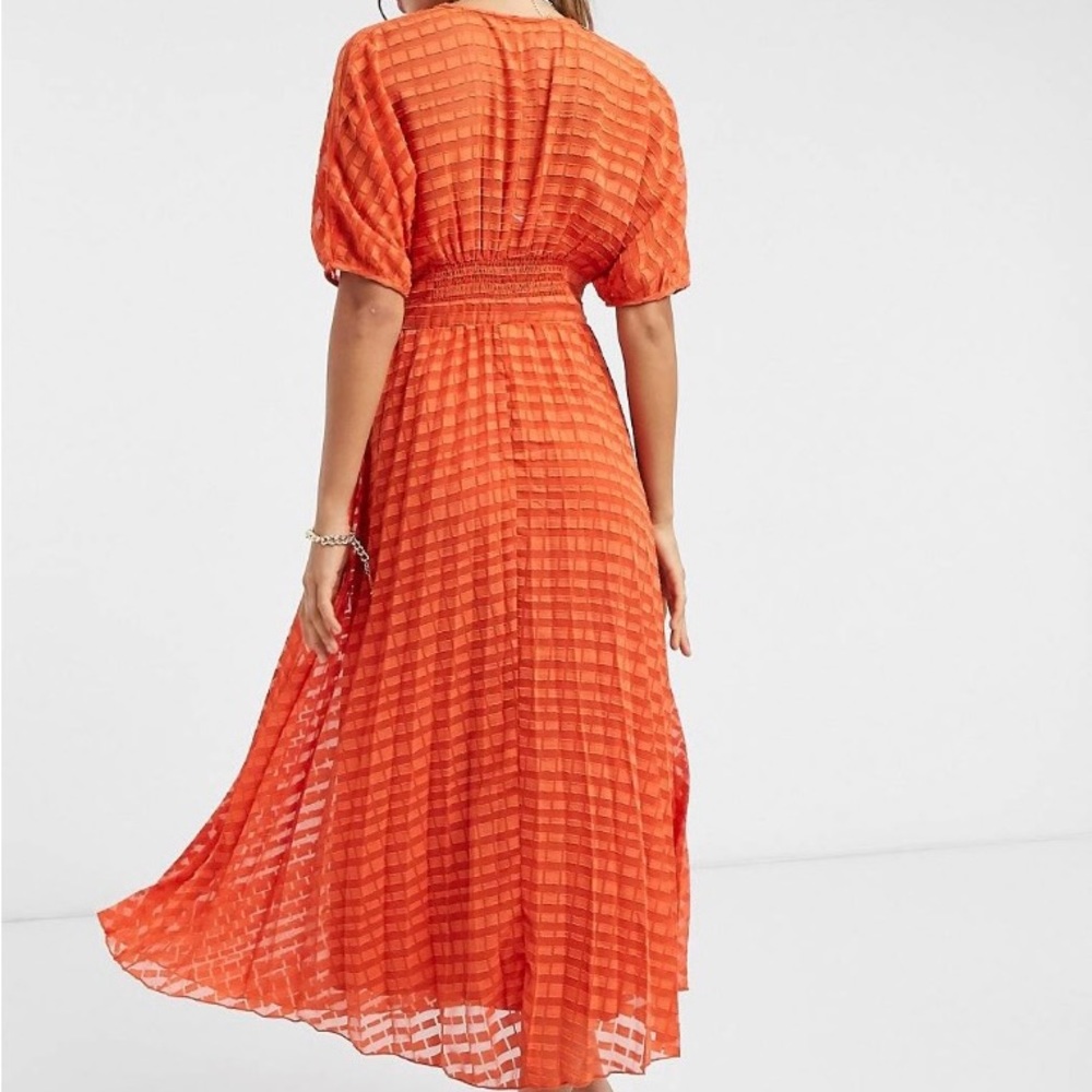 Asos Design Textured Dobby Button Through Midi Te… - image 2